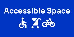 An image of an Accessible Space floor decal