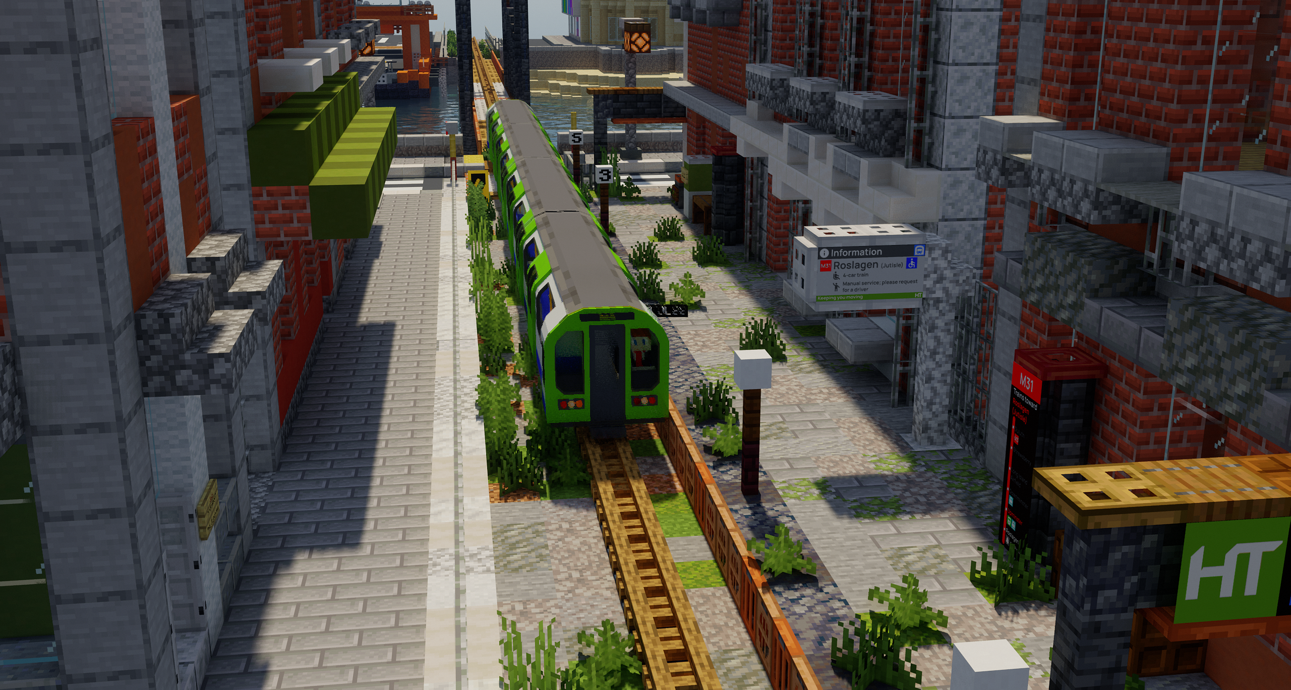 An image of a Line M31 train at Upminster station.